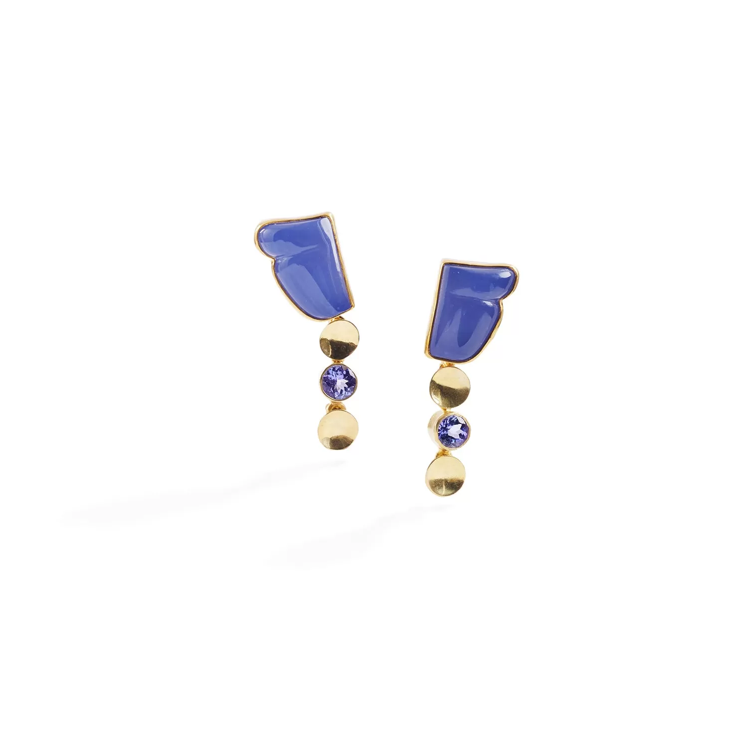 Earrings in Chalcedony