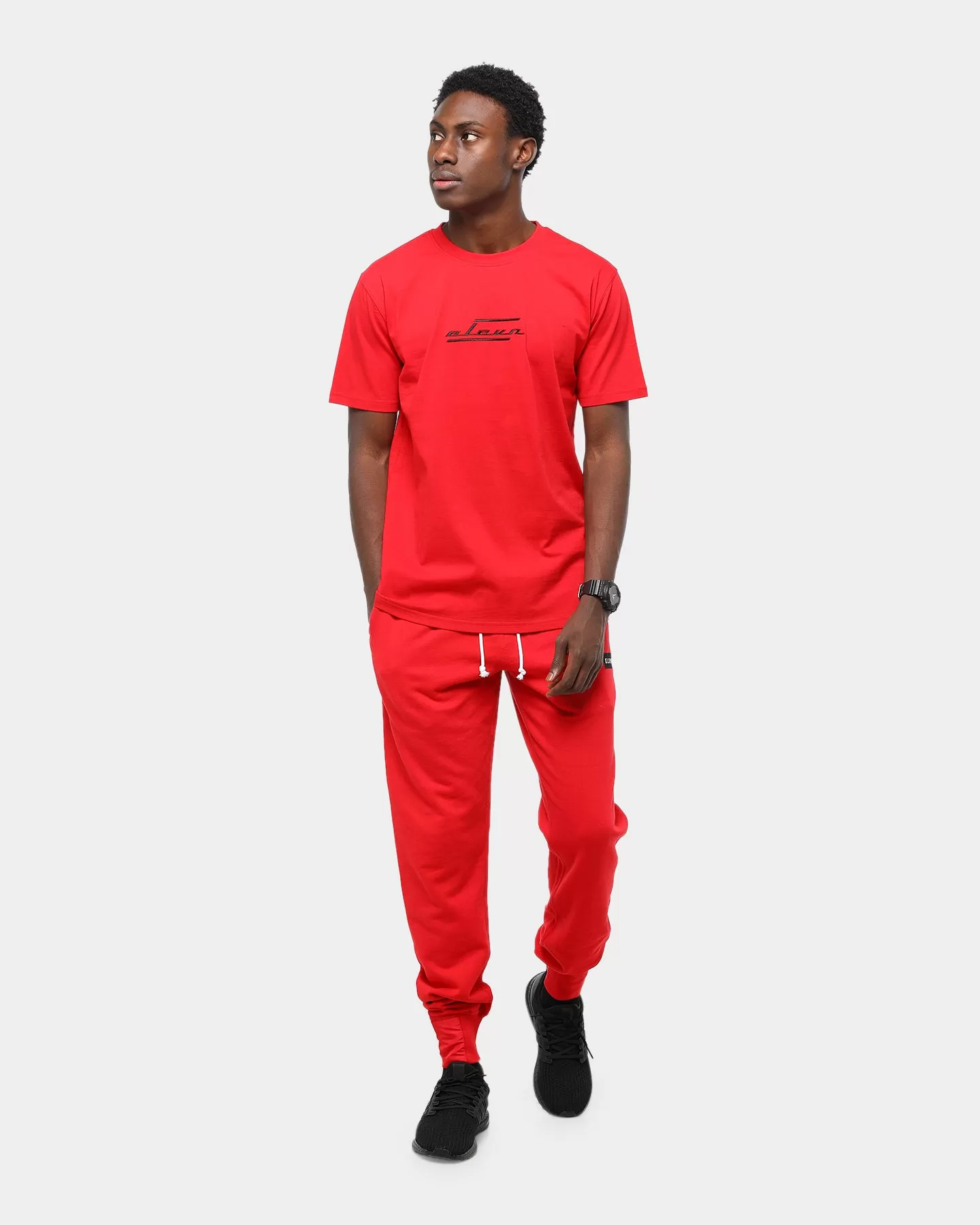 Elevn Clothing Co. Slanted Short Sleeve T-Shirt Red