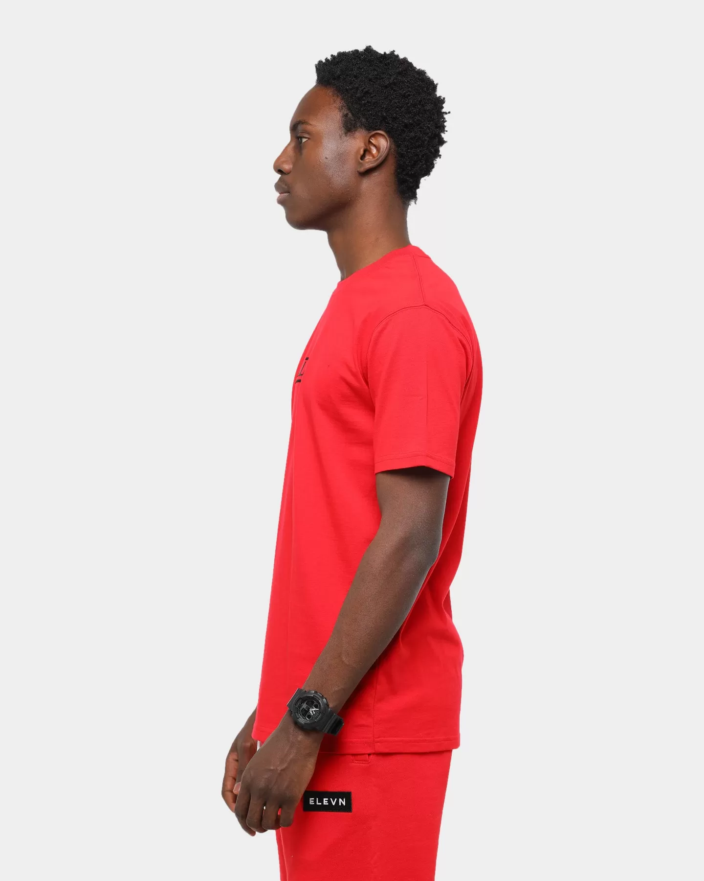 Elevn Clothing Co. Slanted Short Sleeve T-Shirt Red