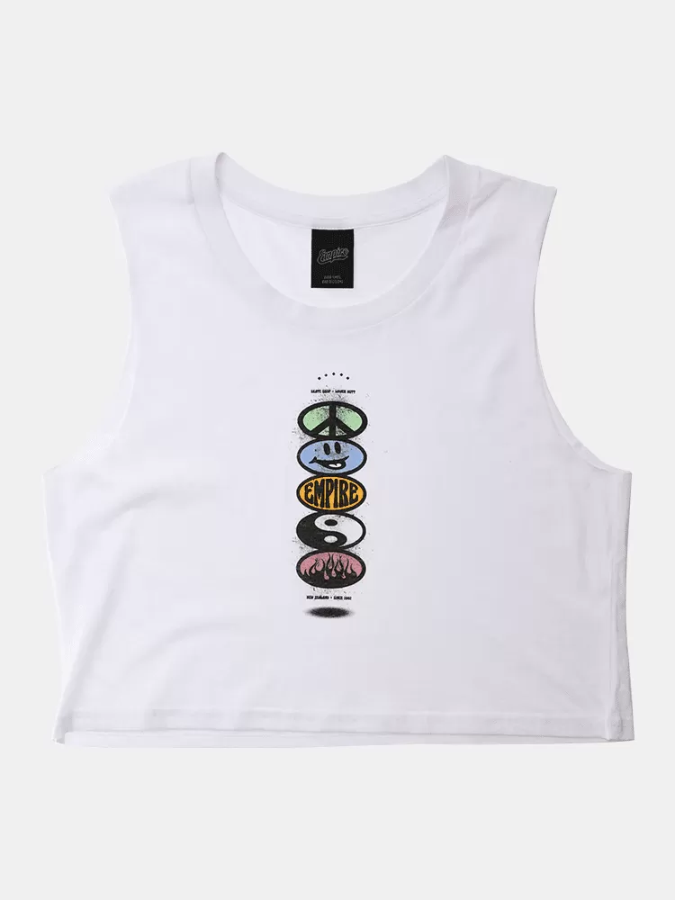 Empire Hippie Flux Icon Tank - White