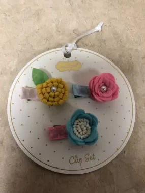 Felt Flower Clips