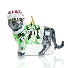 Festive Kitty Ornament #4