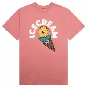 Floral S/S Tee - Mauve Glow