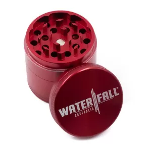 Four-Part Aluminium Grinder with Removable Screen - Red (50mm)