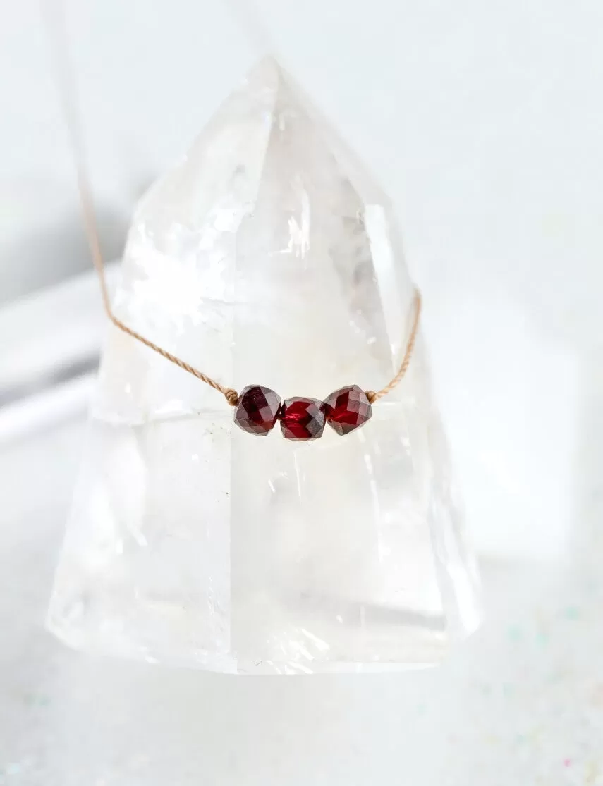 Garnet January Birthstone Necklace