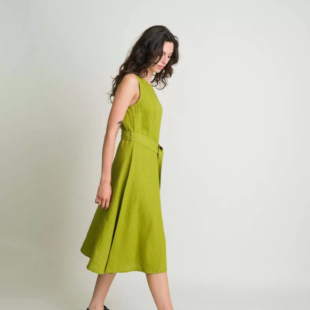 Grace Linen Swing Dress | Pistachio