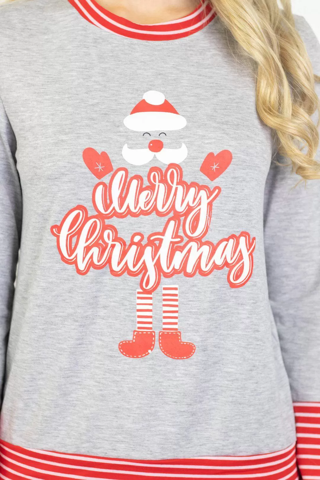 Grey Christmas Pajama Set