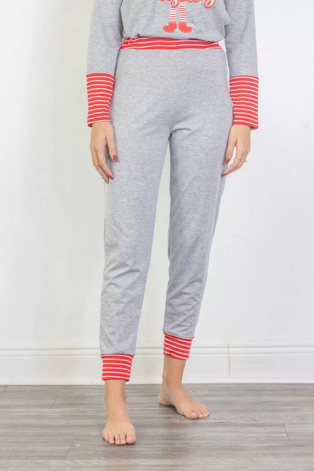 Grey Christmas Pajama Set