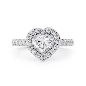 Heart shaped diamond ring