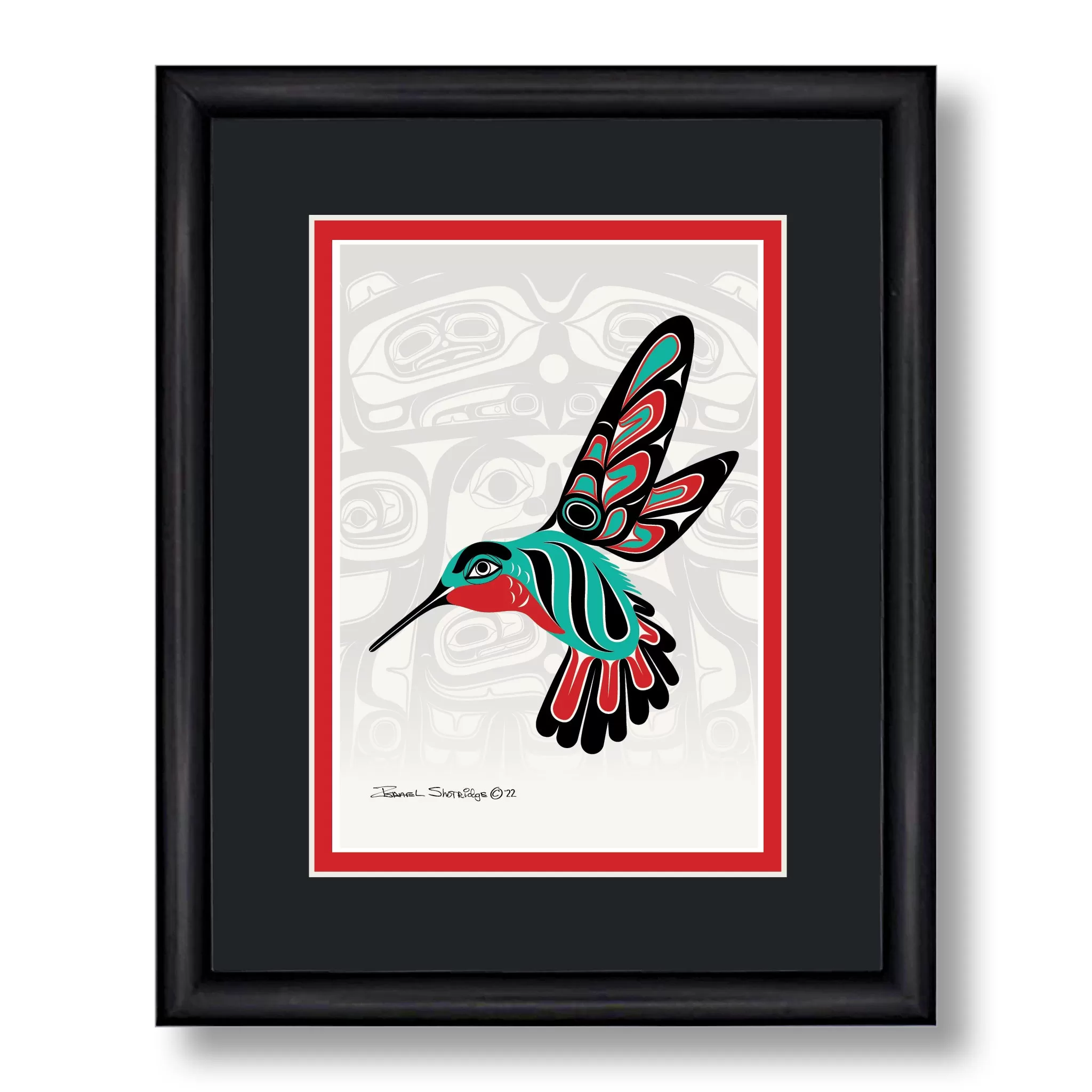 Hummingbird & House Screen - Formline Art Cards