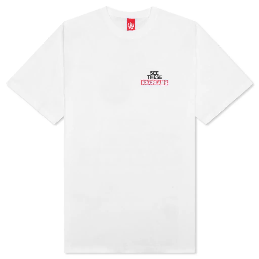 Ice Cubes S/S Tee - White