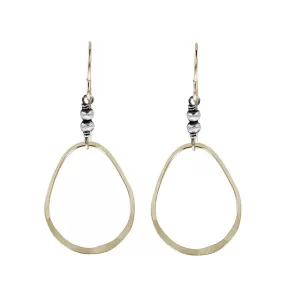 J & I Golden Grace Open Hoop Earrings