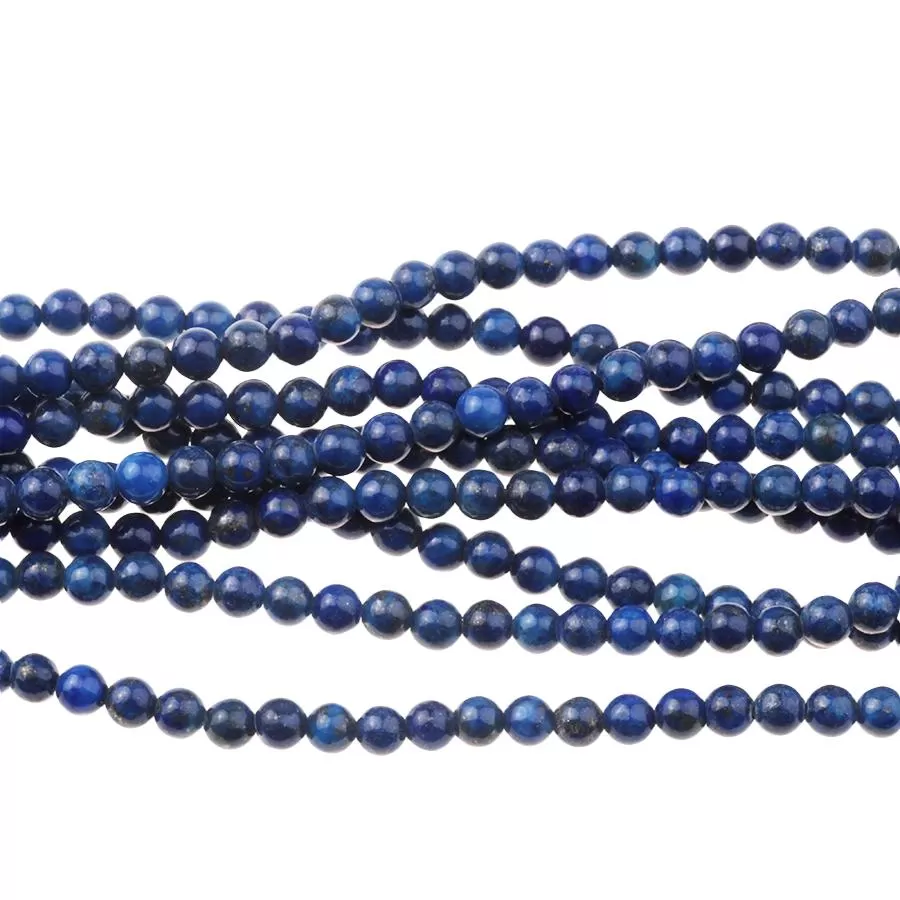 Lapis 4mm Round - 15-16 inch