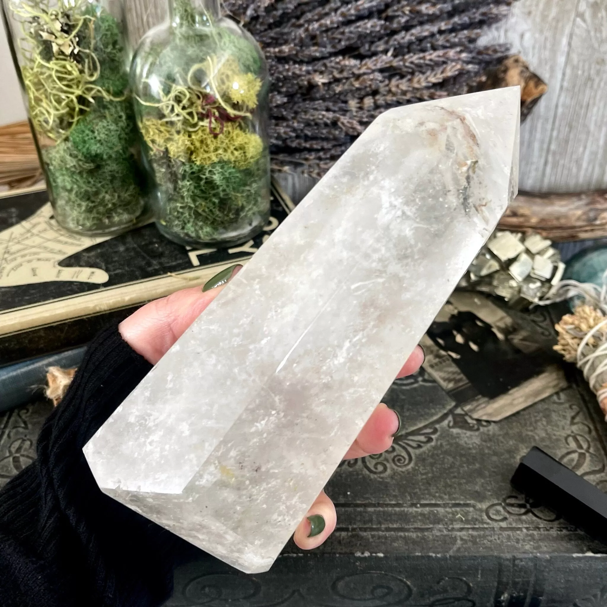 Large Self Standing Clear Quartz Crystal Point / FoxlarkCrystals