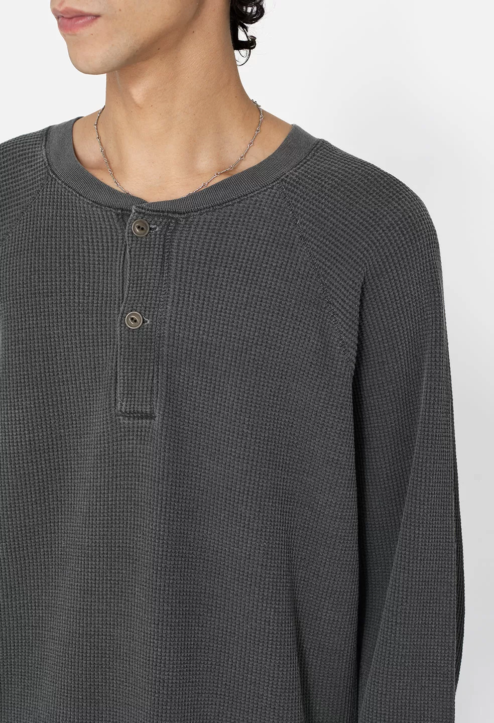 LS Thermal Henley / Washed Black