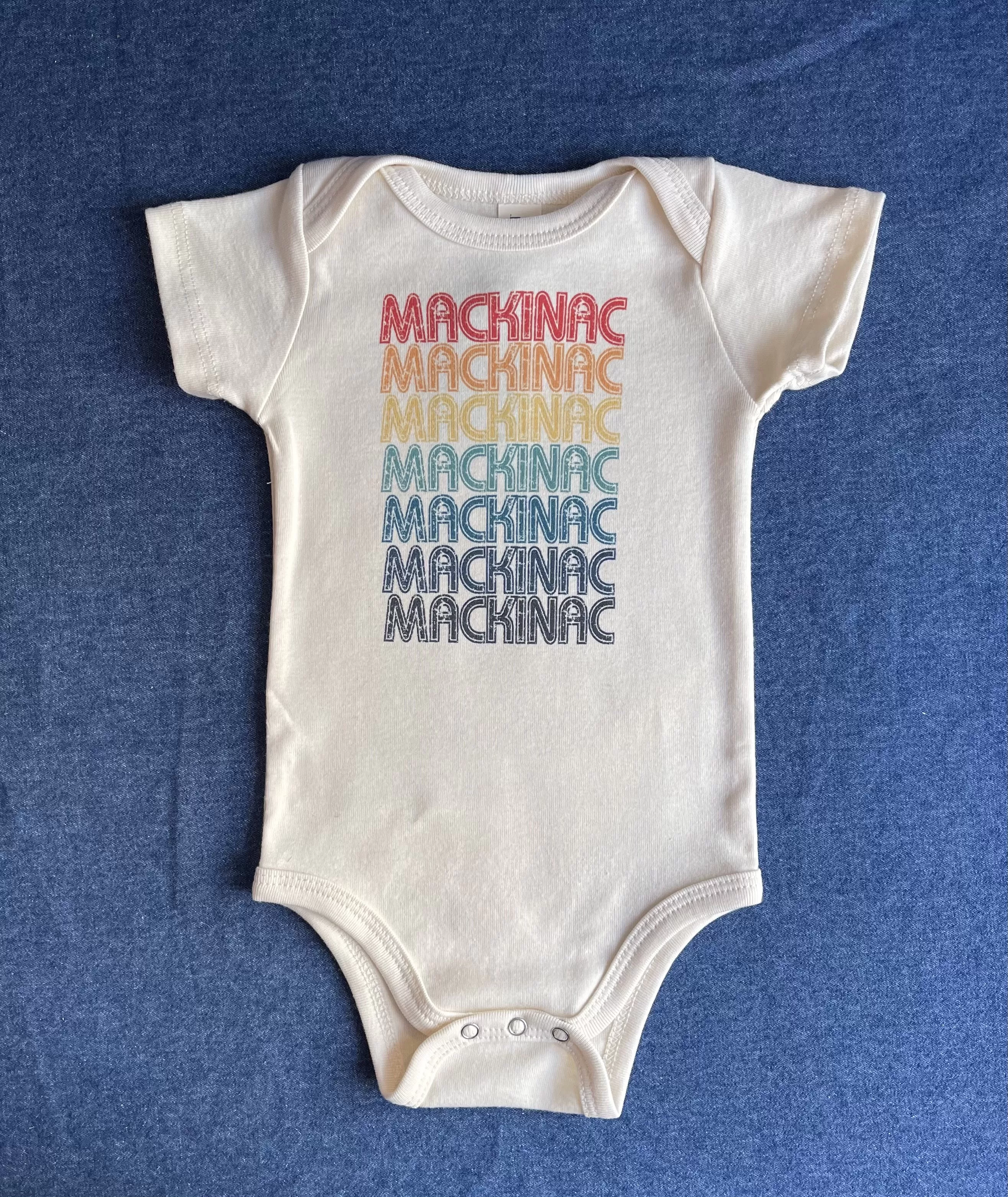 Mackinac Retro Repeat Onesie