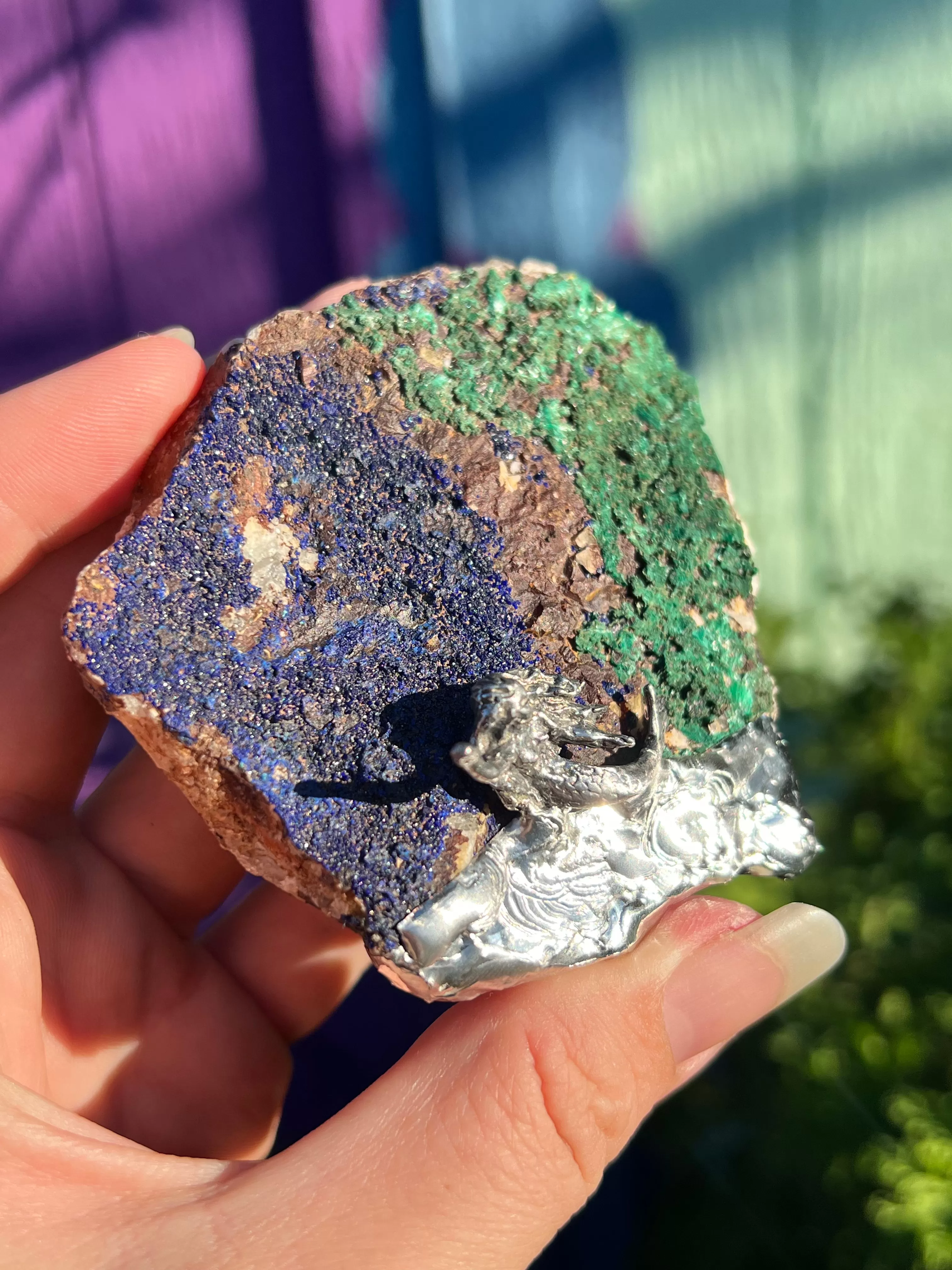 Malachite and Azurite mermaid scene