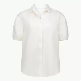 MELLOW PUFF SHIRT WHITE LINEN