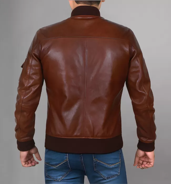 Mens Brown Leather Jacket