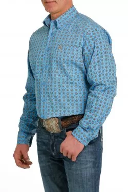 MEN'S CINCH MEDALLION PRINT BUTTON-DOWN WESTERN SHIRT