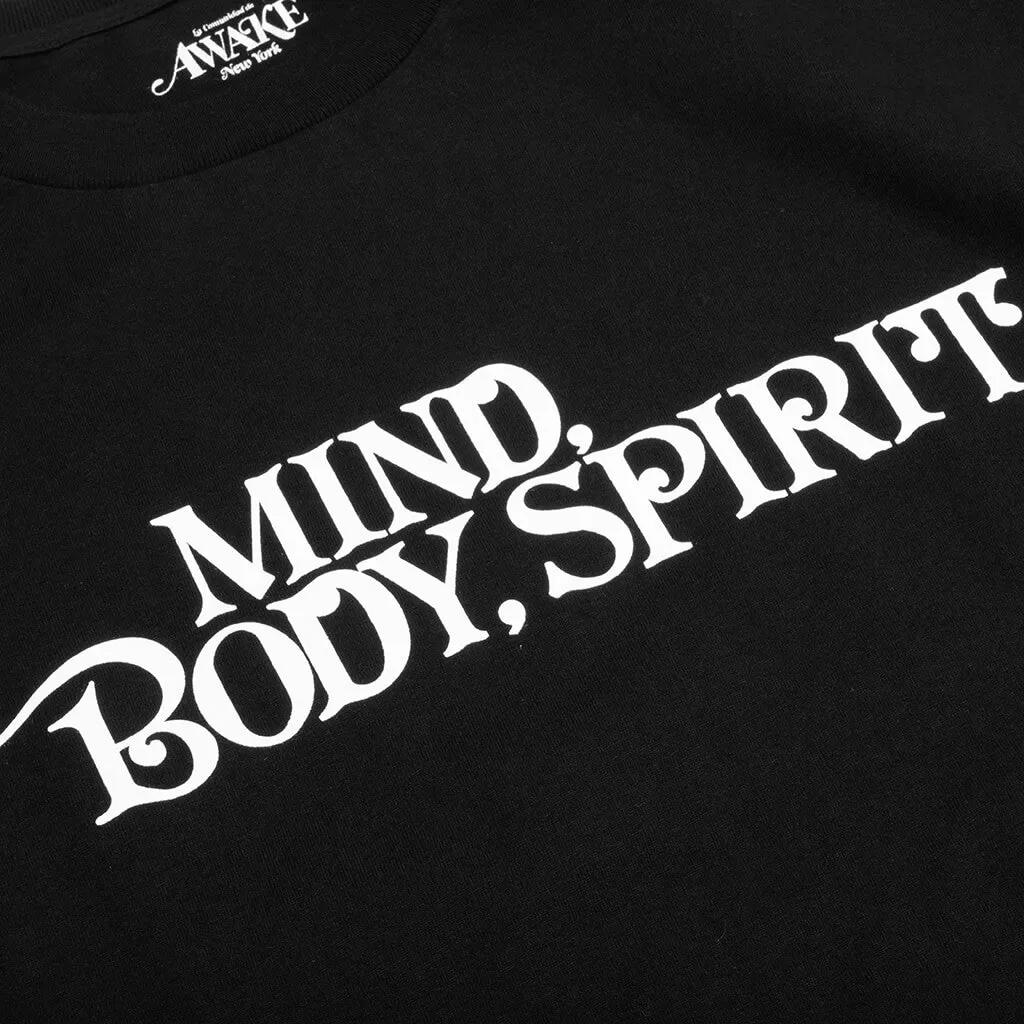 Mind Body Printed L/S Tee - Black