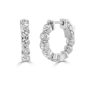 Mini Diamond Huggie Hoop Earrings