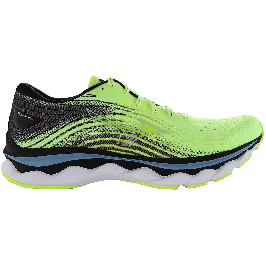 Mizuno Wave Sky 6 Mens Green Running Trainers