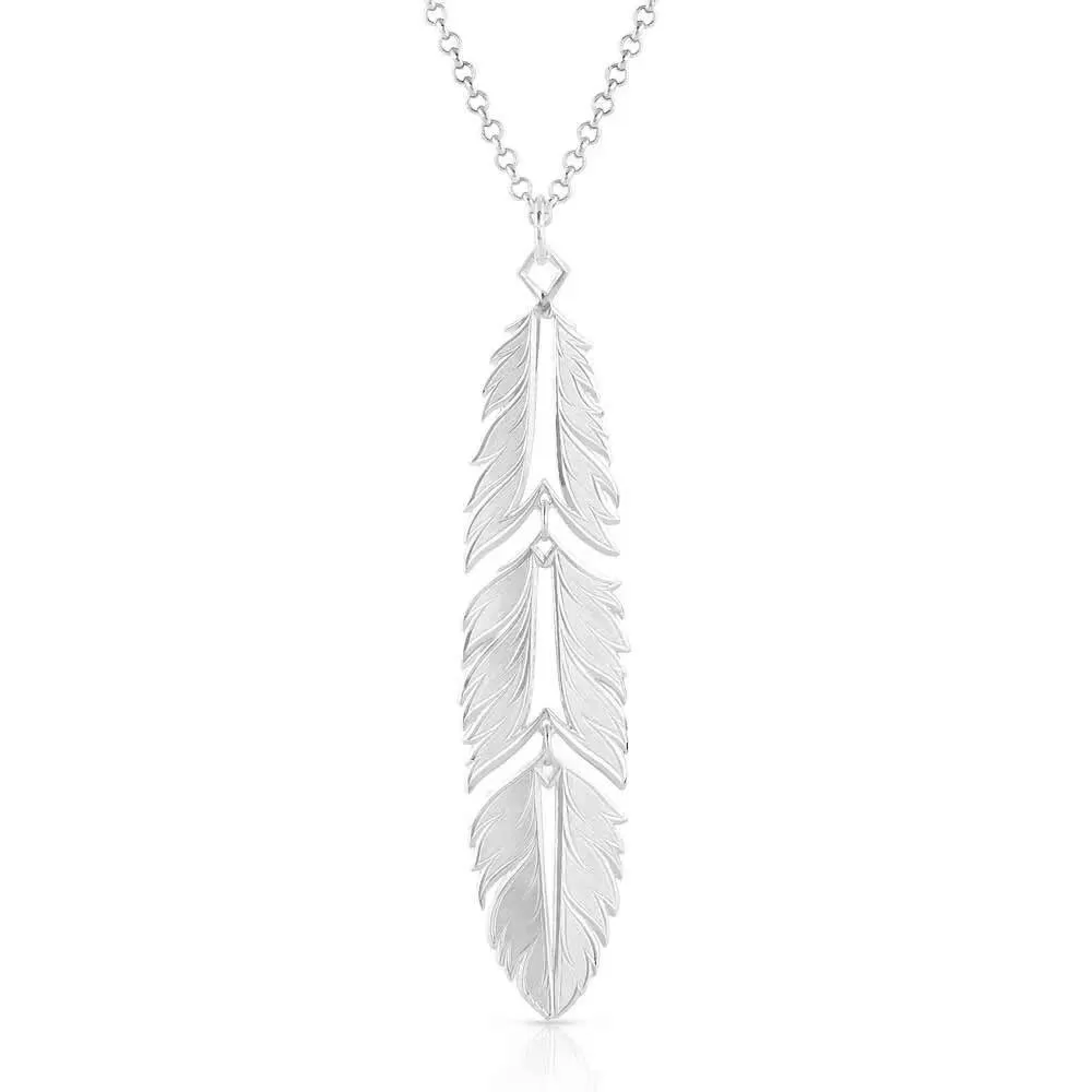 Montana Silversmiths Freedom Feather American Made Necklace