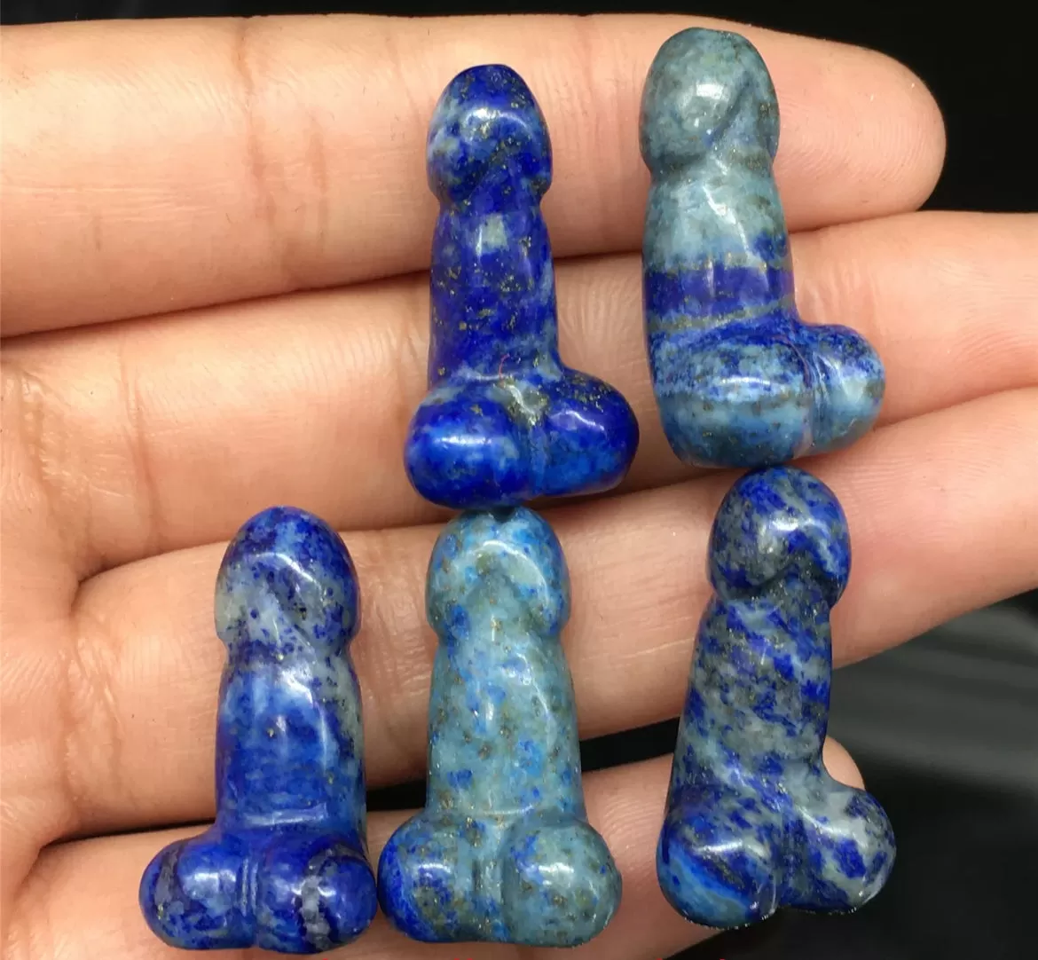 Natural Lapis Lazuli gemstone Penis Figurine