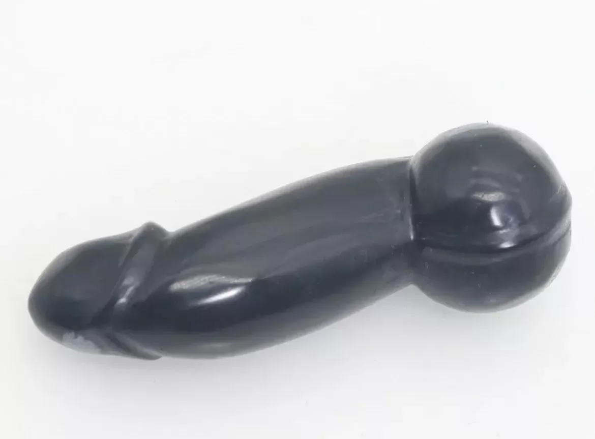 Natural Snowflake Obsidian Carved Crystal Penis Figurine