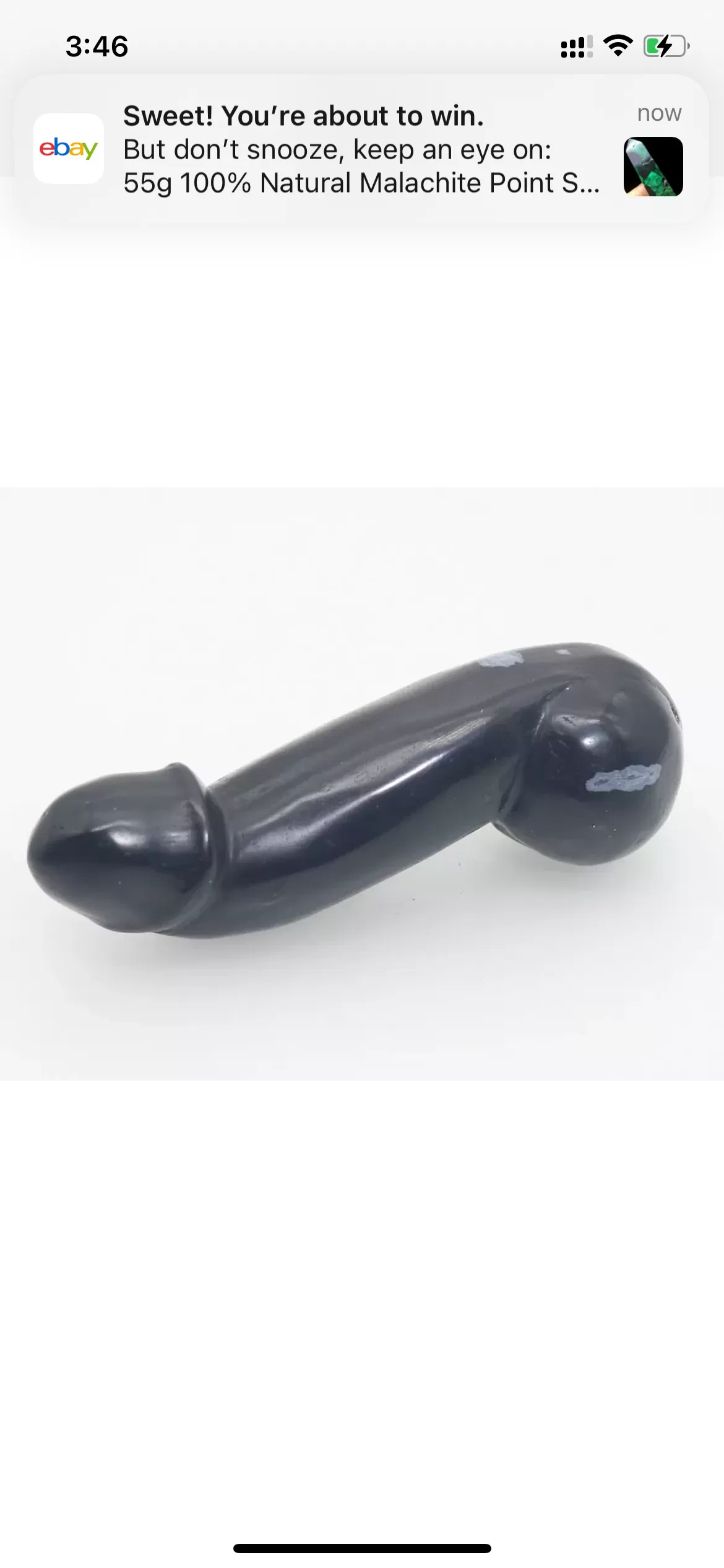 Natural Snowflake Obsidian Carved Crystal Penis Figurine