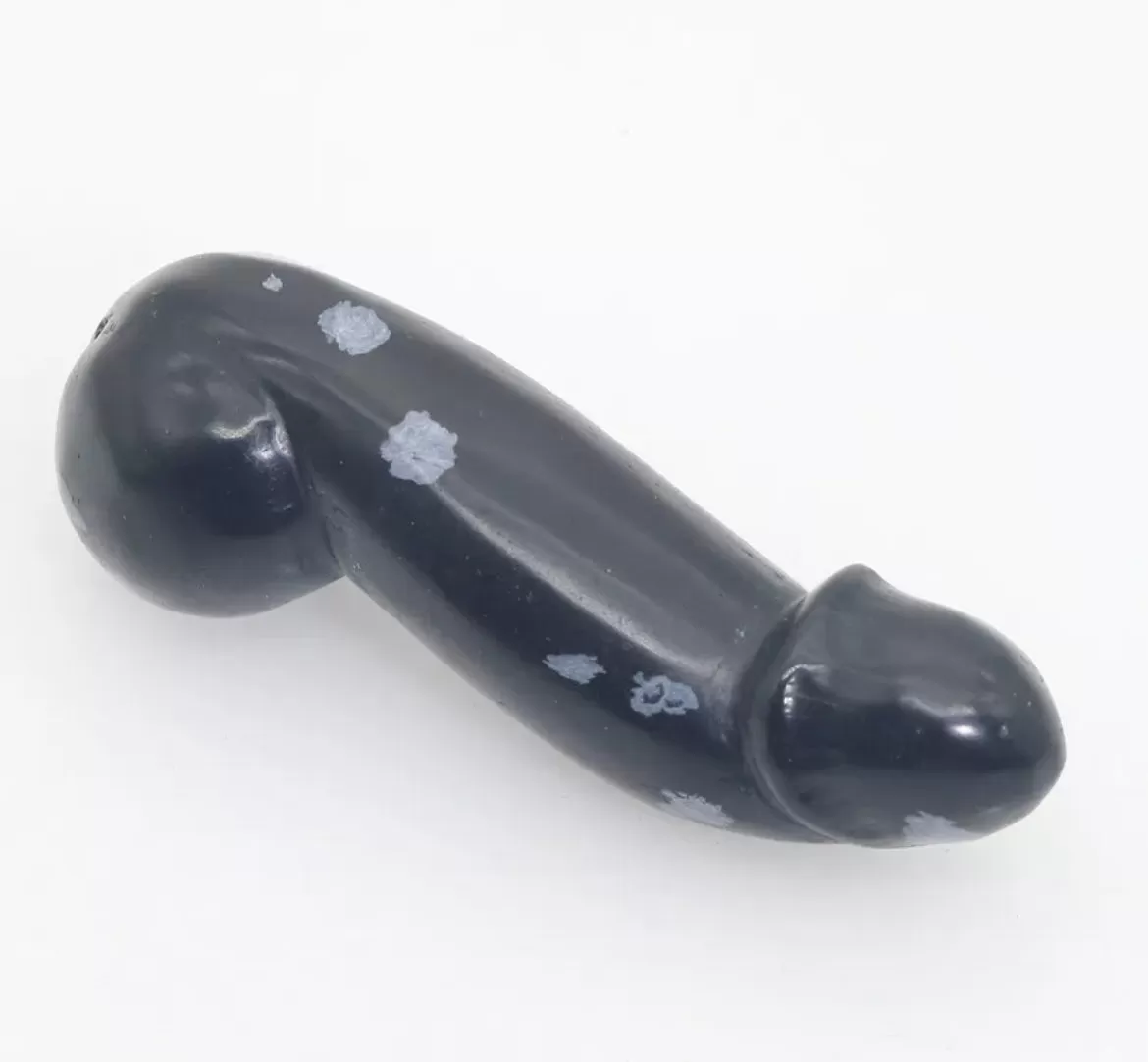 Natural Snowflake Obsidian Carved Crystal Penis Figurine