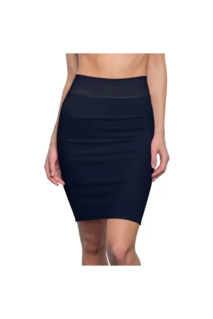 Navy Blue Women's Pencil Skirt