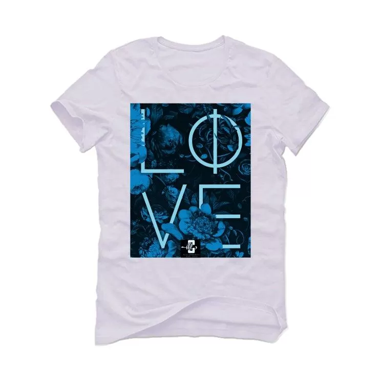 Nike Dunk Low "Dark Marina Blue" White T-Shirt (LOVE)