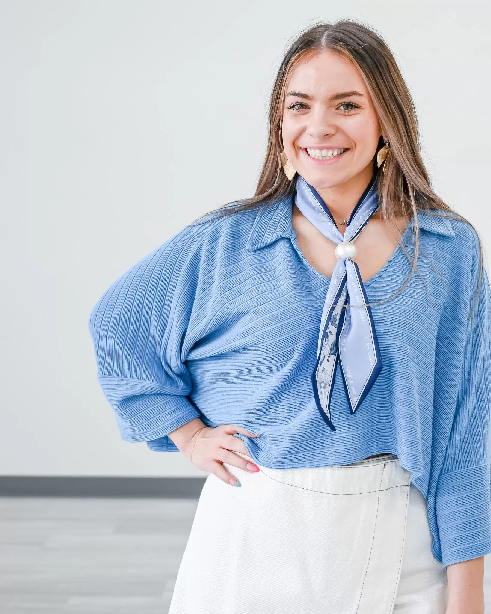 Ocean Eyes Striped Cropped Top