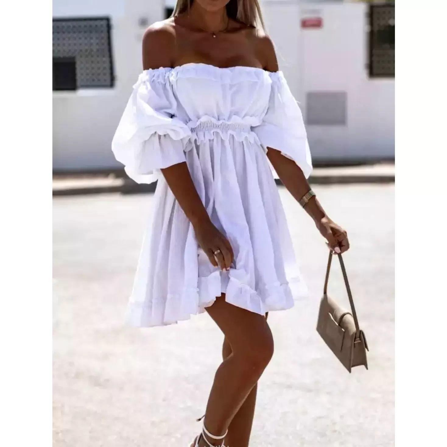 Off shoulders Long Sleeve Dress