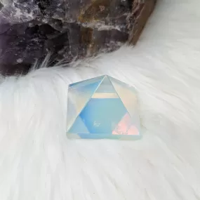 Opalite Glass Pyramid Carving