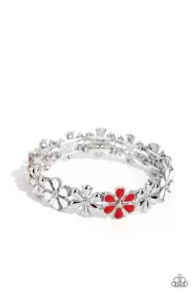 Paparazzi Floral Fair Red Bracelet