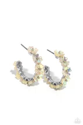 Paparazzi Floral Focus White Post Earrings