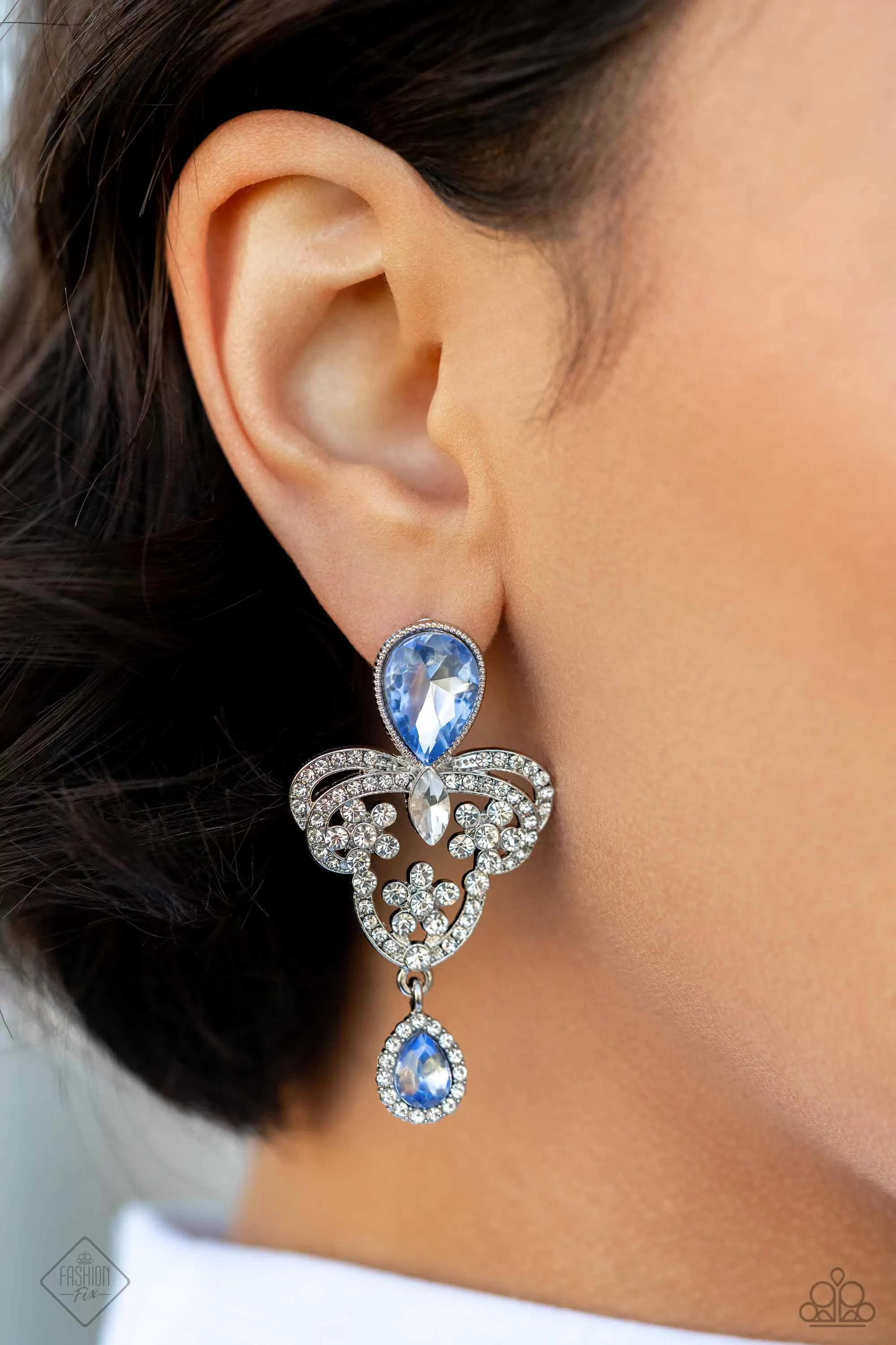 Paparazzi Giving Glam Blue FASHION FIX Post Earrings