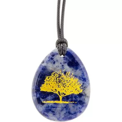 Pendant, Tree of Life-Sodalite