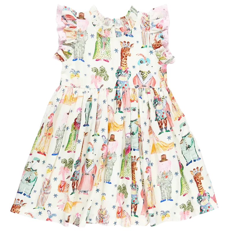 Pink Chicken - Leila Dress - Circus Animals