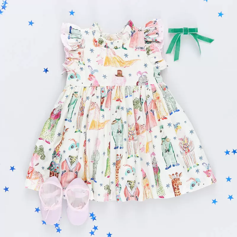 Pink Chicken - Leila Dress - Circus Animals