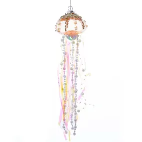 Pink Glass Jellyfish Ornament