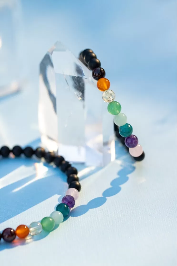 Pride Rainbow Gemstone Bracelet - Large