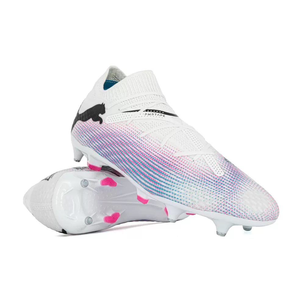 Puma Future 7 Pro MxSG Football Boots (White/Black/Poison Pink)