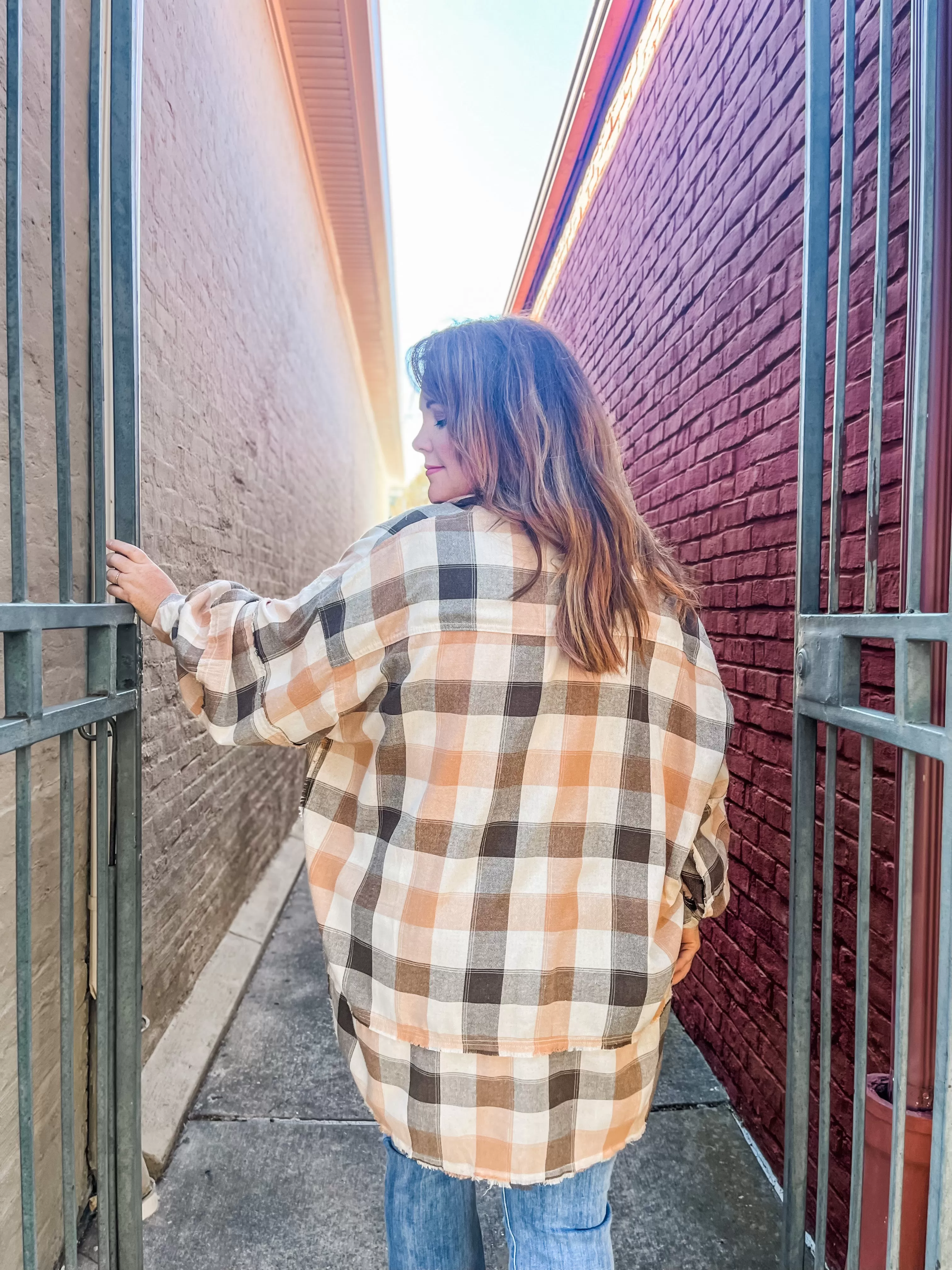 Pumpkin Patch Plaid Dress PLUS