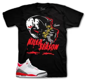 Retro 3 Fire Red Shirt - Killa Season - Black