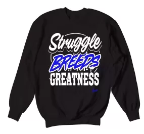 Retro 9 Racer Blue Struggle Breeds Sweater