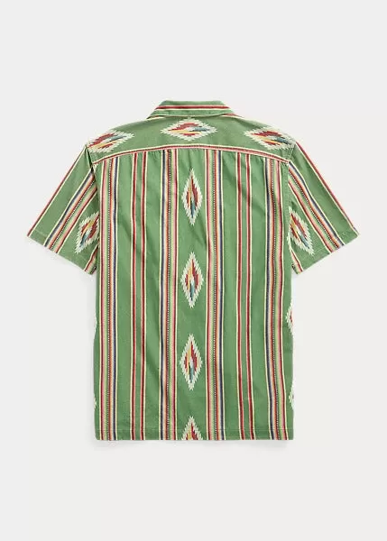 RRL Print Jersey Camp Shirt